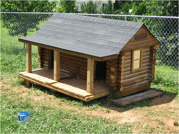 Log Cabin Dog House Plans Next Diy Log Dog House Summer