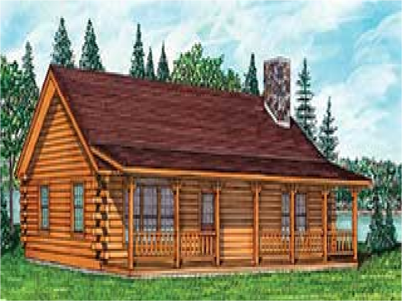 ranch style log cabin floor plans