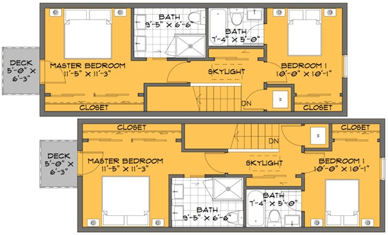 a skinny solution for small house floor plans
