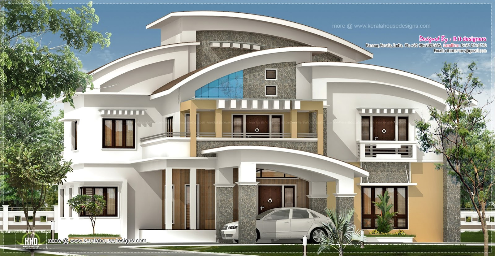 Luxury Homes Plans 3750 Square Feet Luxury Villa Exterior Kerala Home
