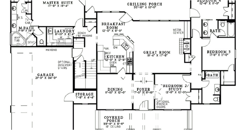 5 bedroom house plans with bonus room