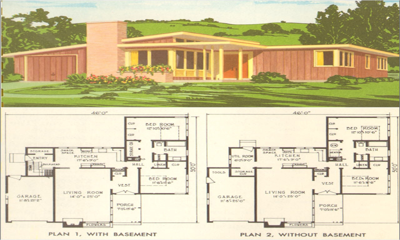 very comfortable mid century modern homes plans