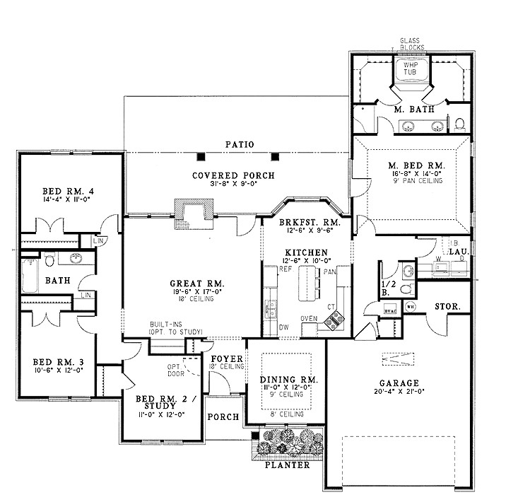 modern family house floor plan