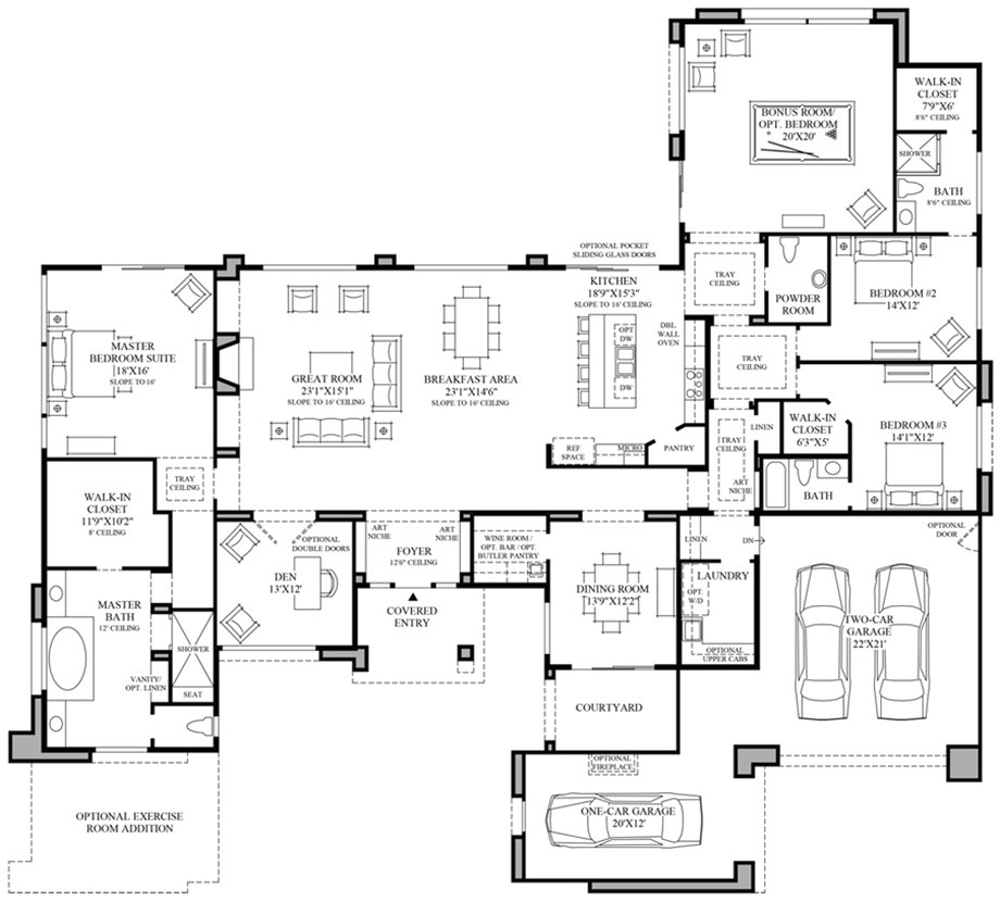 contemporary floor plan