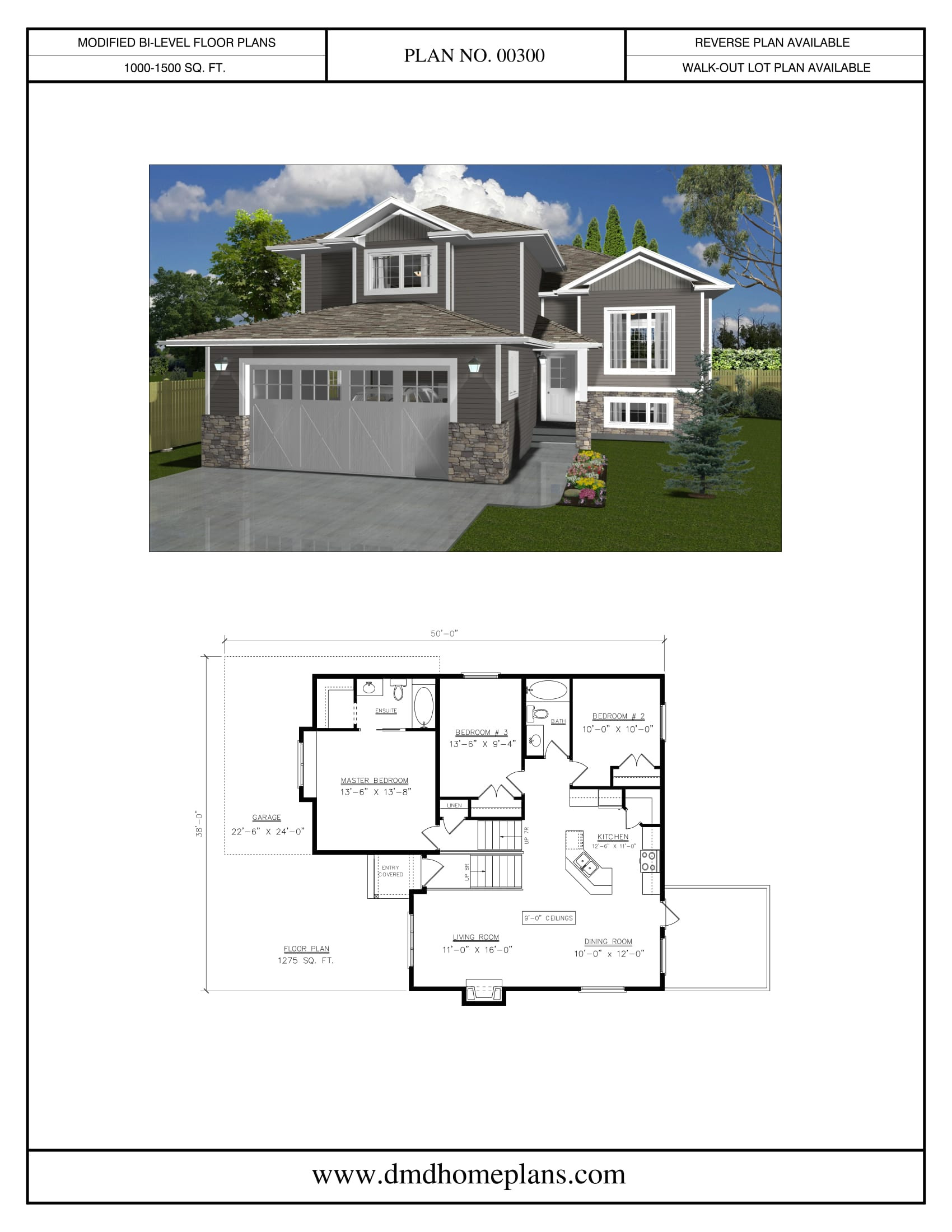 modified bi level house plans