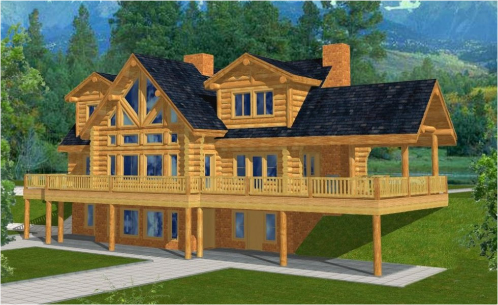mountain home plans with walkout basement