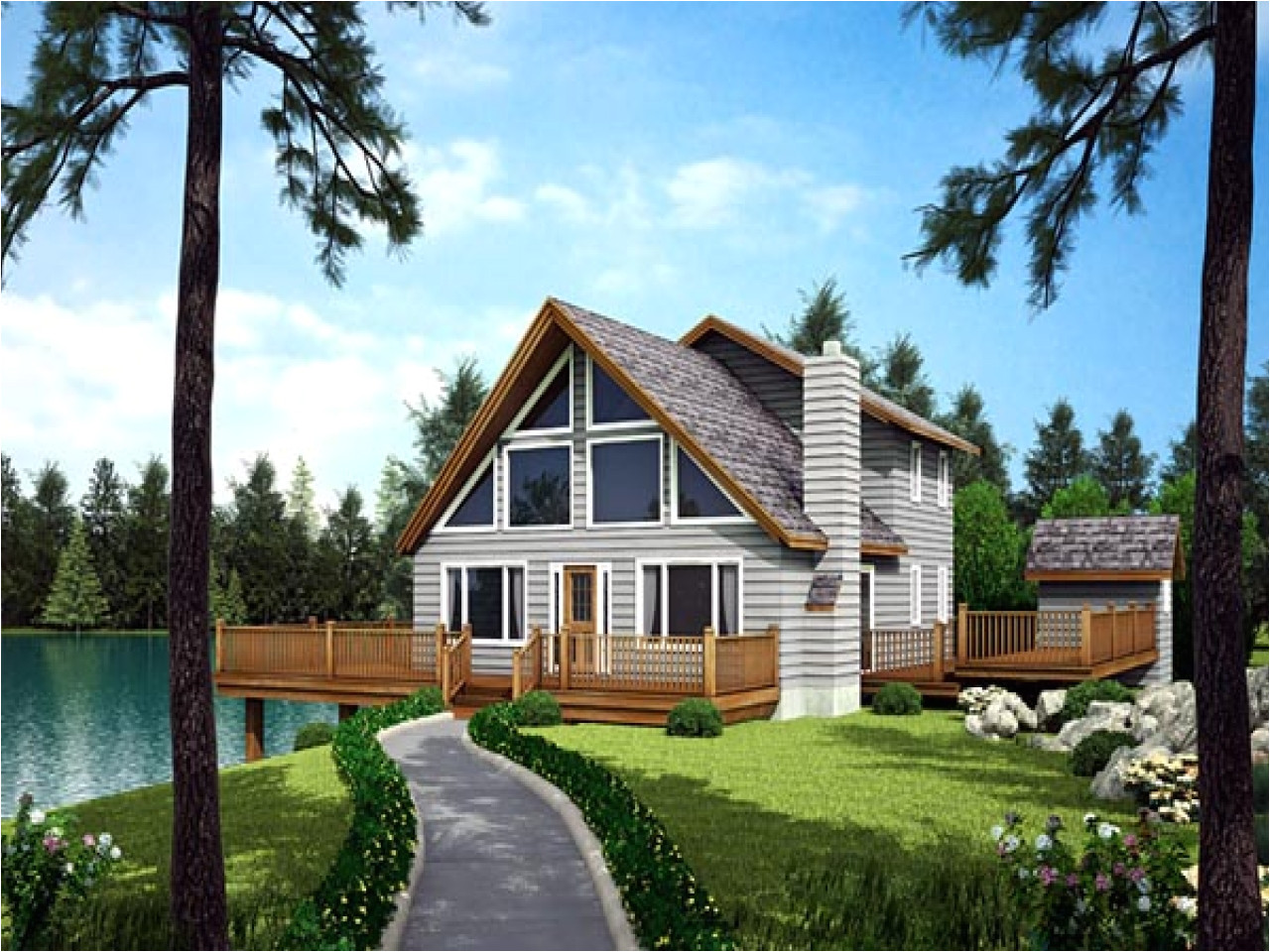 Waterfront House Plans For Narrow Lots