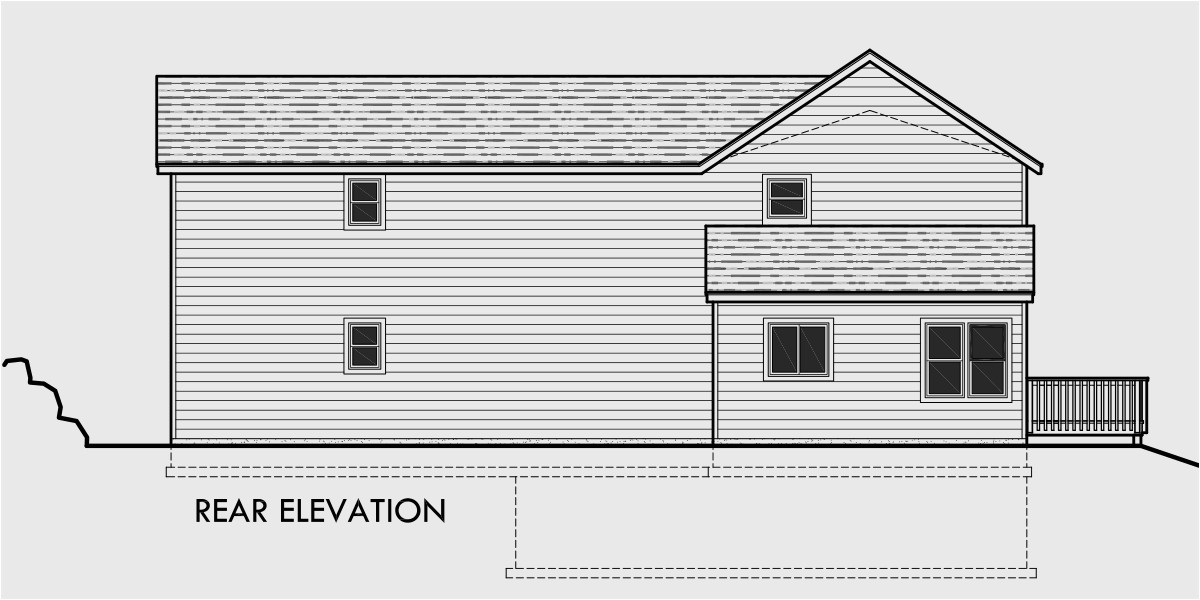house plans for narrow lots sloping
