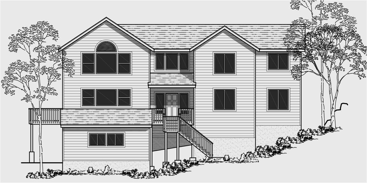 house plans for narrow sloping lots