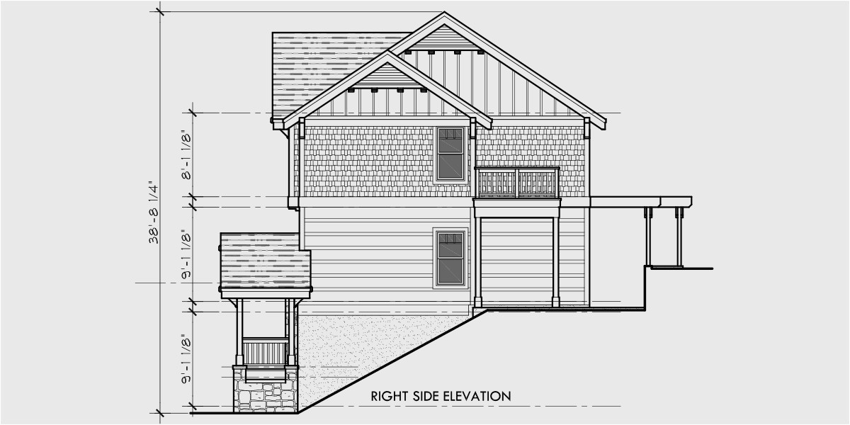house plans for narrow sloping lots