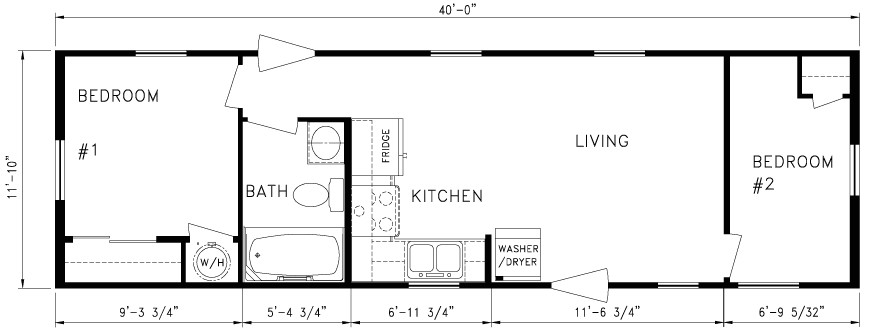 14x70 mobile home floor plan