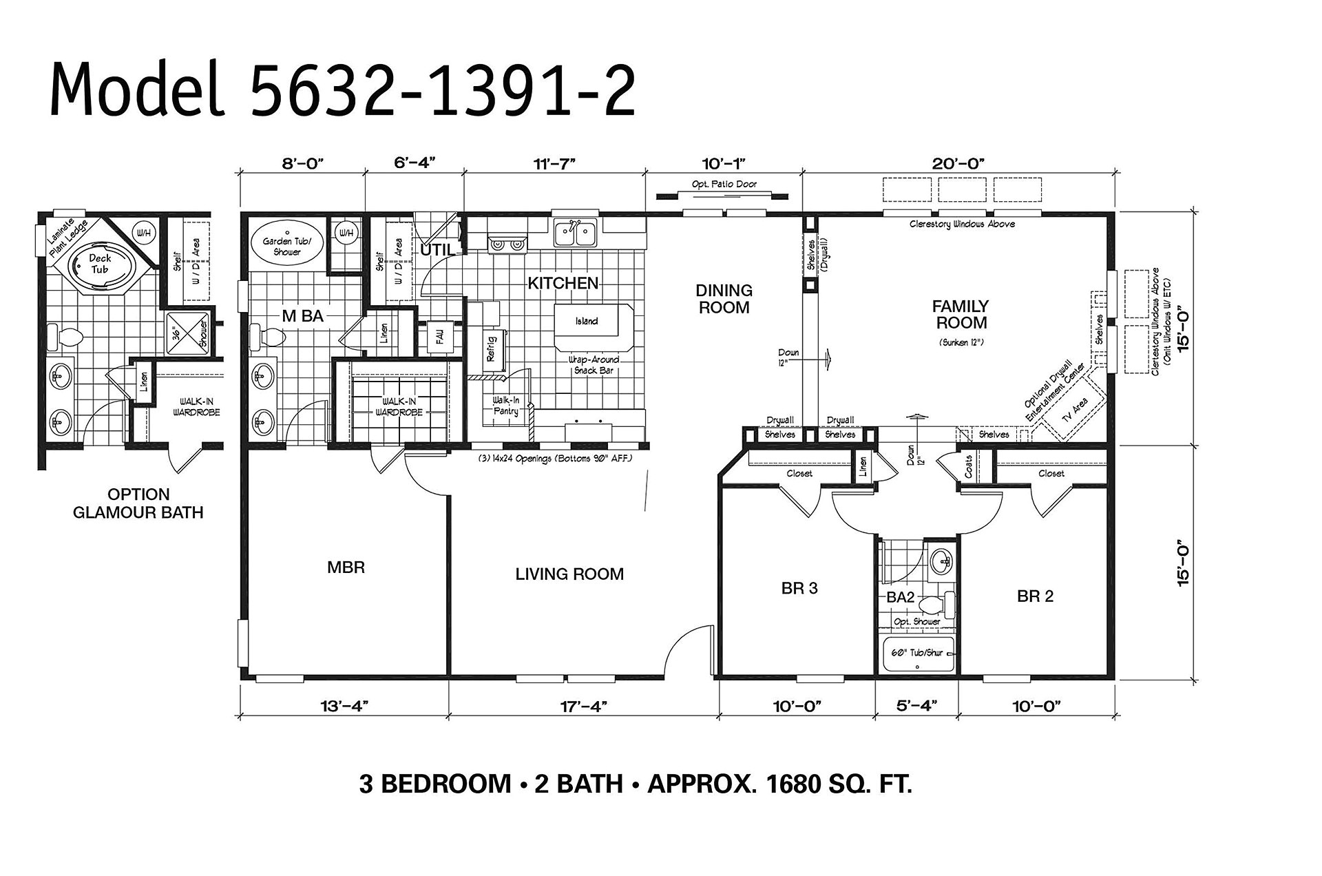 1996 oakwood mobile home floor plans
