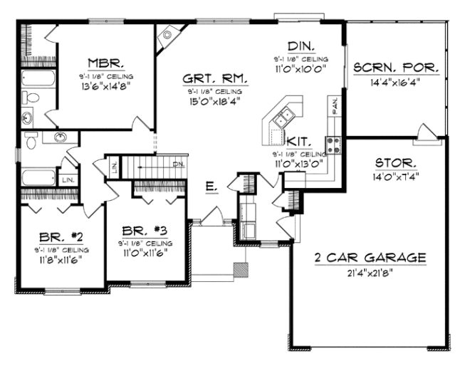 elegant simple open floor plan homes