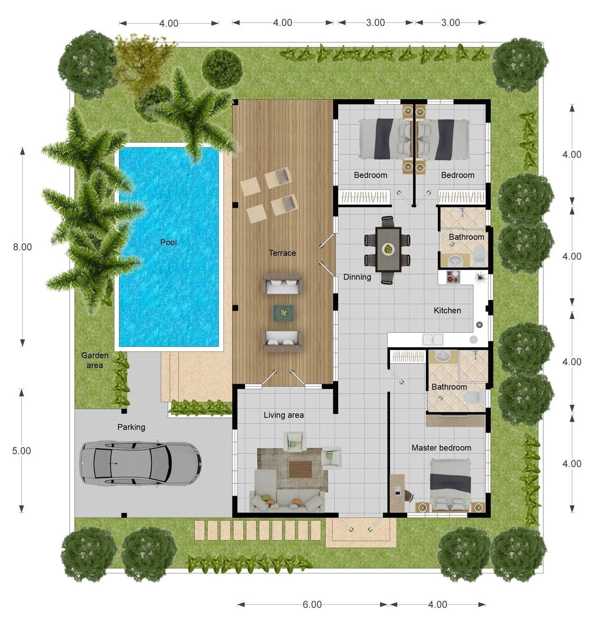 orchid paradise homes new development of pool villas in hua hin