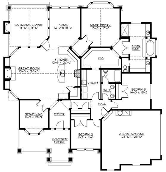 plan w23256jd corner lot northwest craftsman house plans home designs