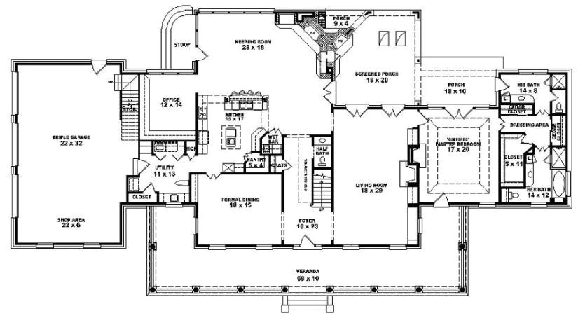plantation home floor plans fresh louisiana plantation style house plan 1 5 story 4 bedroom 3 5