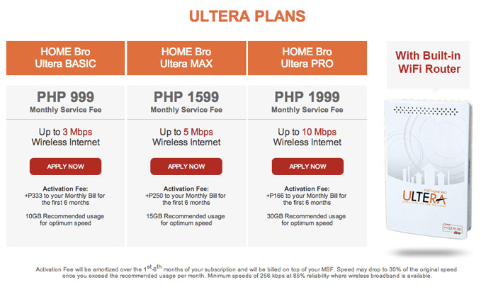 pldt home bro ultera offers lte speed internet connection for the family