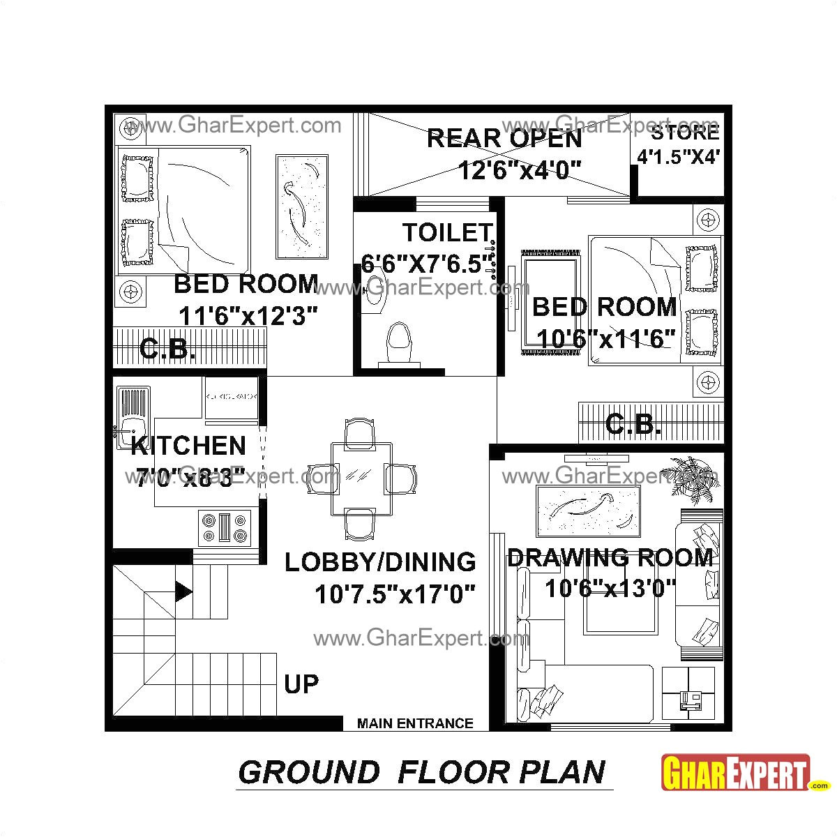 30 x 30 house plans house plan for 30 feet by 30 feet plot plot size 100 square yards gharexpert com