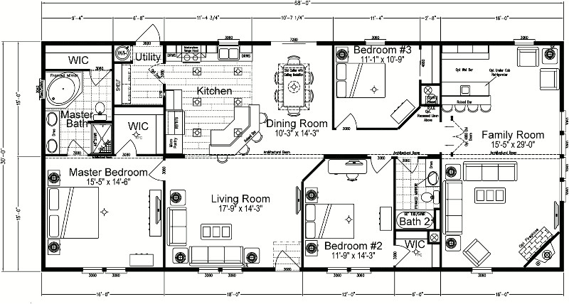 Quadruple Wide Mobile Home Floor Plans