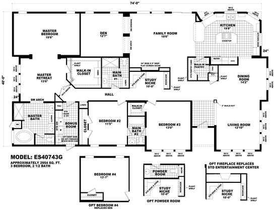 Quadruple Wide Mobile Home Floor Plans wholesale Manufactured Homes In ...