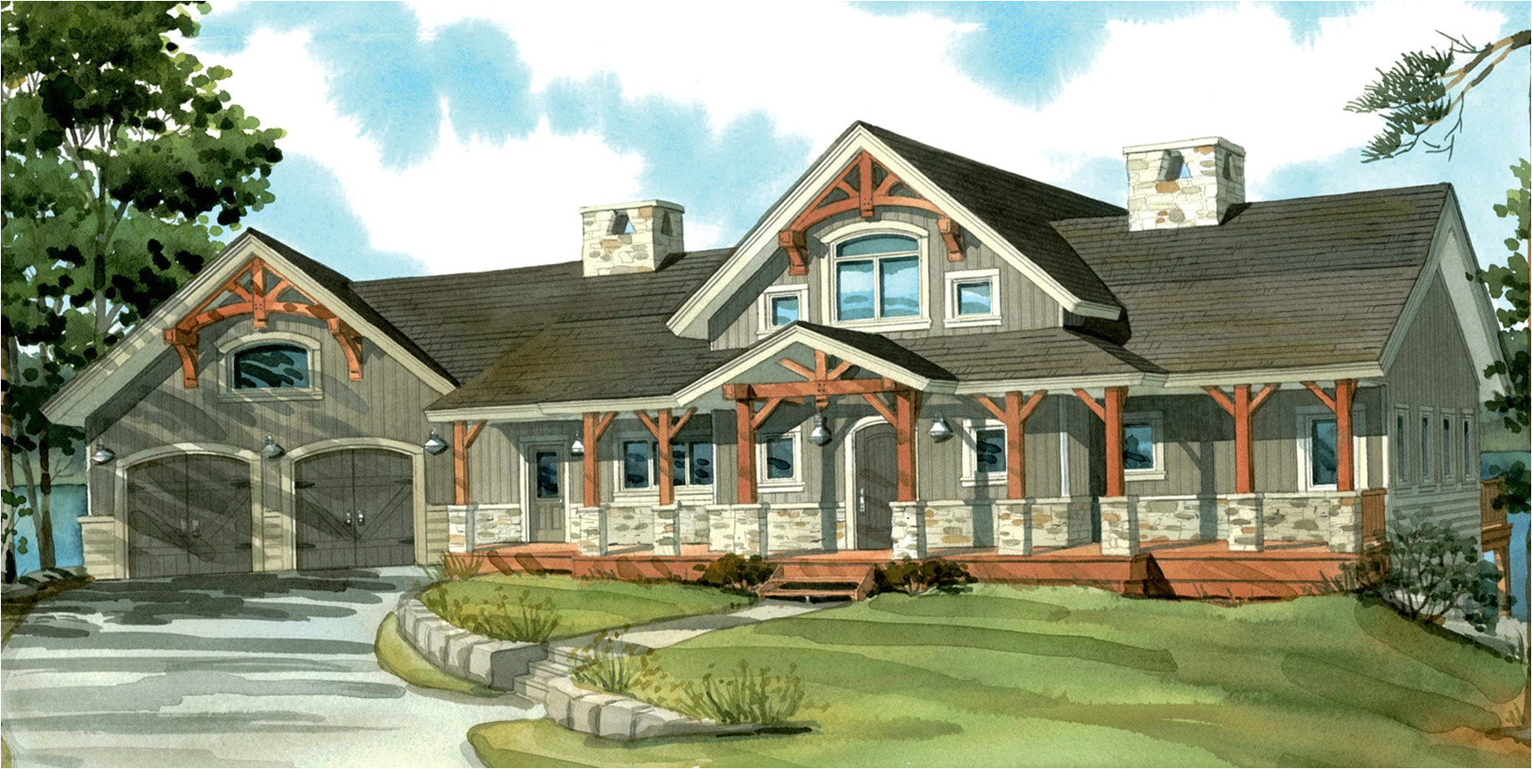 12857 ranch style house plans with basement and wrap around porch