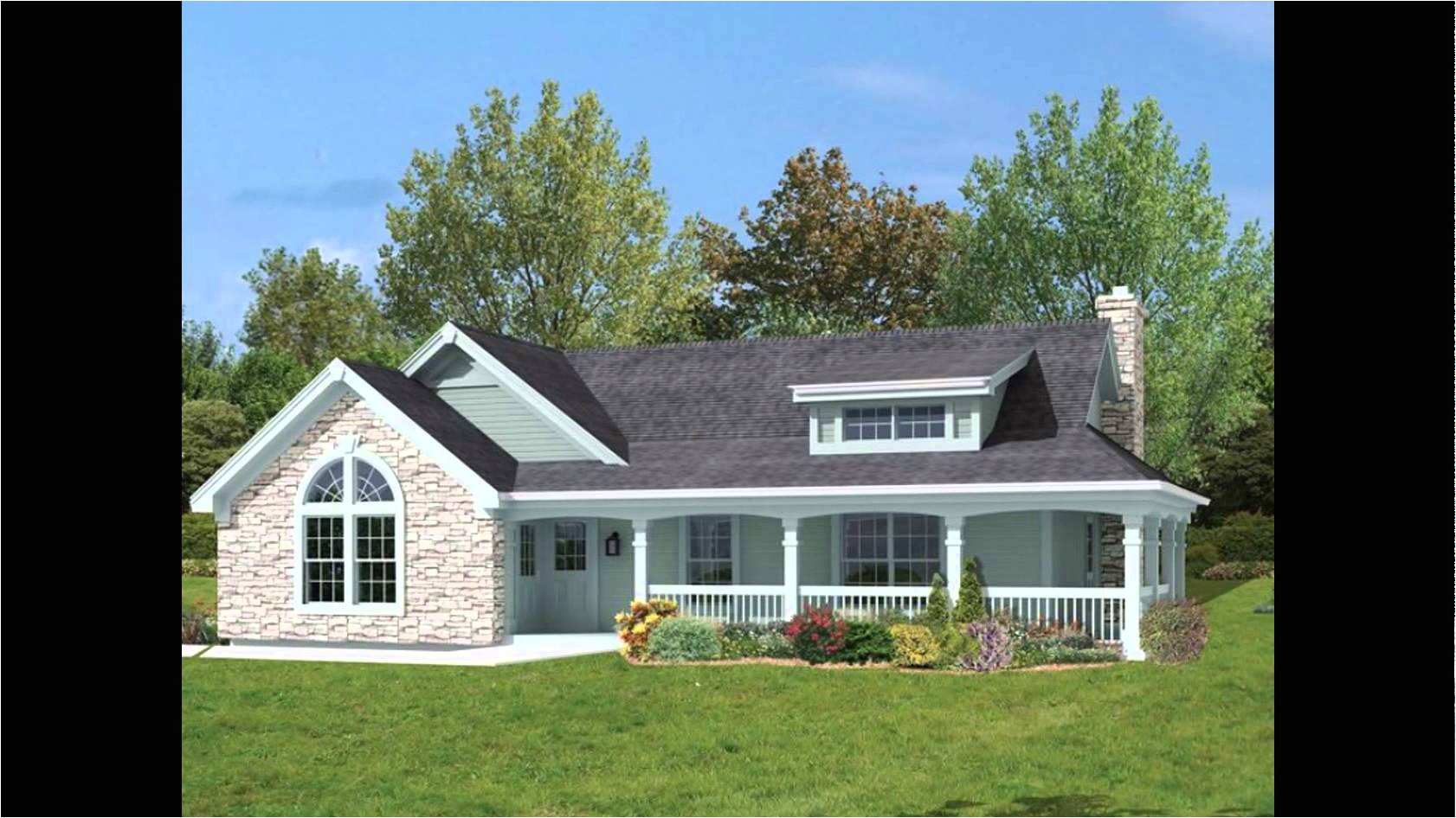 12857 ranch style house plans with basement and wrap around porch