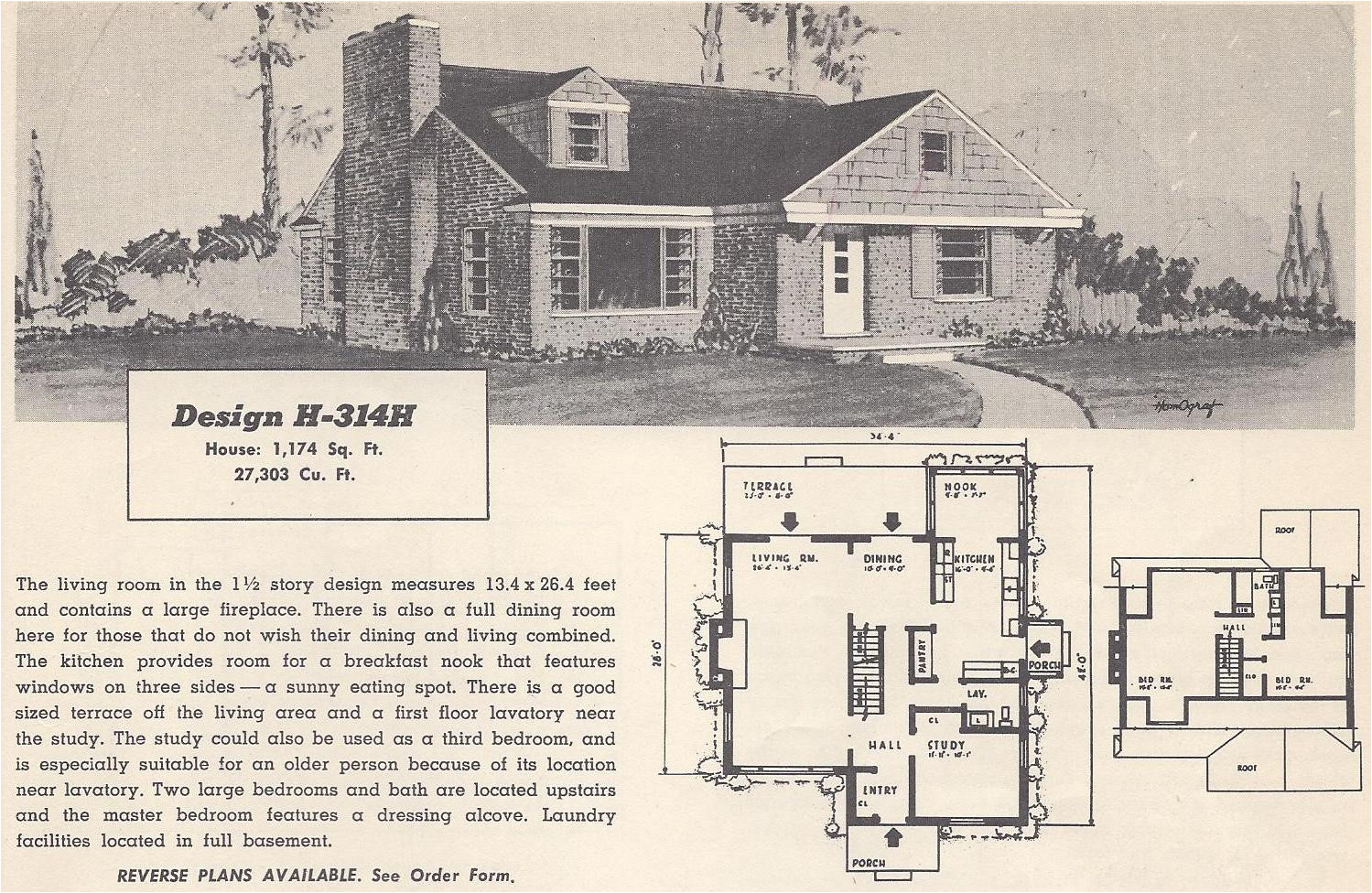 vintage house plans 314h