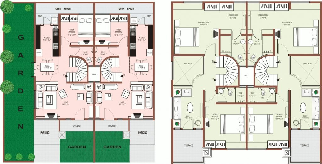 recommended row home floor plan