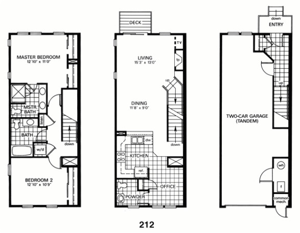 row house floor plans
