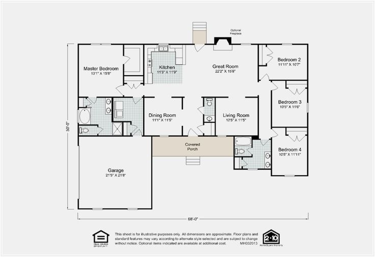 ranch single story home floor plans