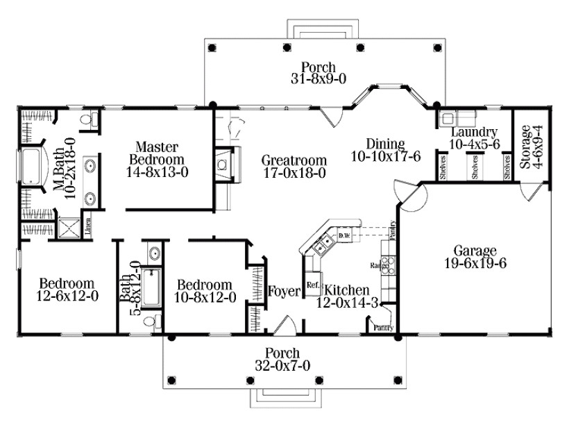 house plans one level with basement
