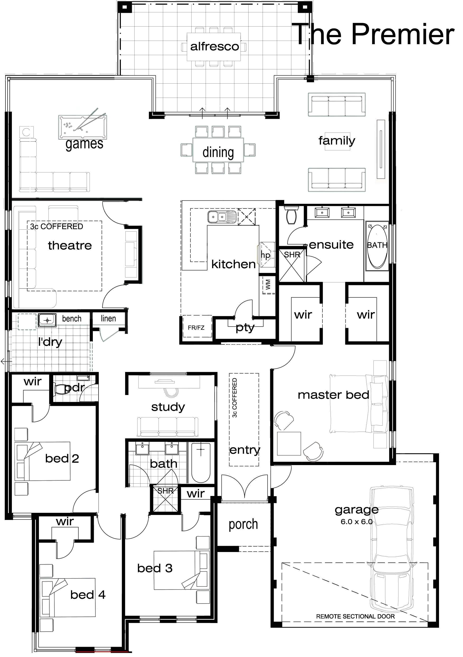 5 bedroom single story house plans