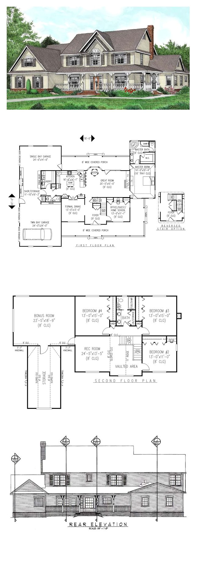 single story house plans with bonus room