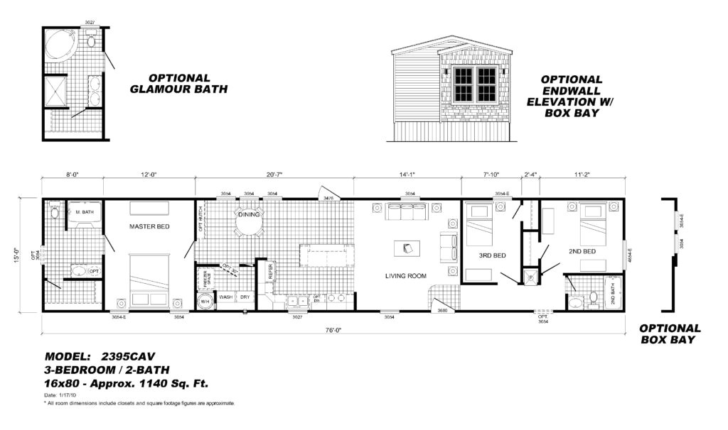 single wide mobile home floor plans