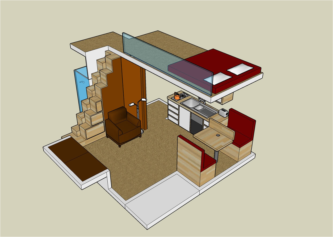 small house plan with loft
