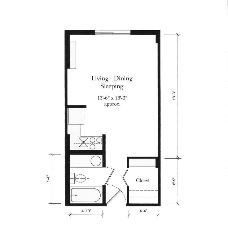 studio apartment floor plans