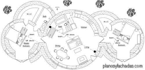19 planos de casas circulares