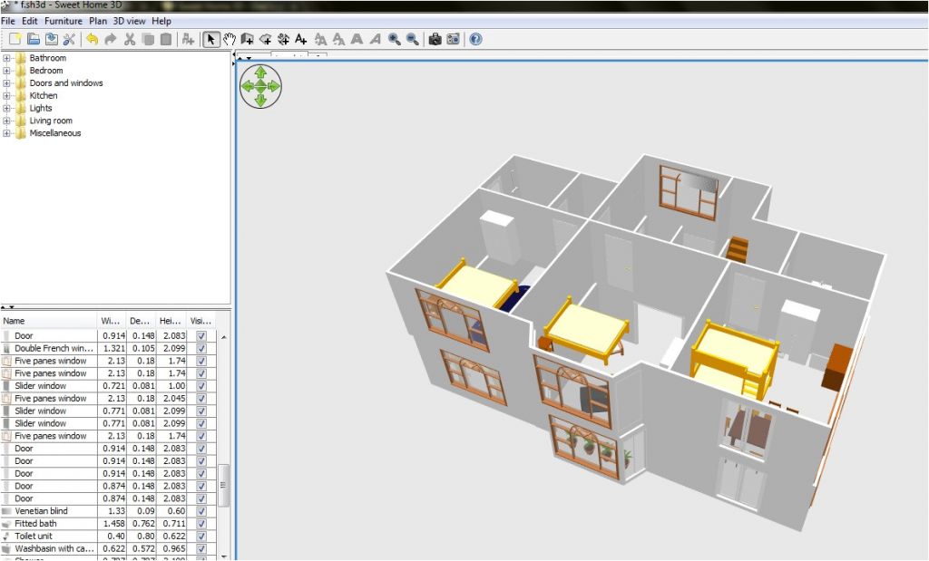 Sweet Home 3d Floor Plans Free Floor Plan software Sweethome3d Review ...
