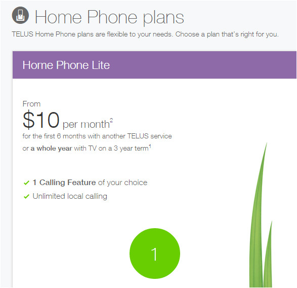 telus home phone plans and features