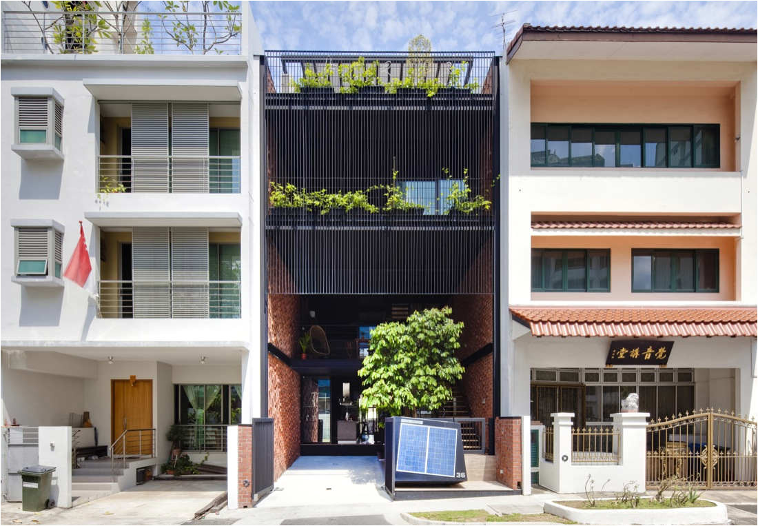 480 sustainable yet modern terrace house design by dp architects