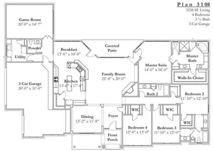 texas ranch style home floor plans