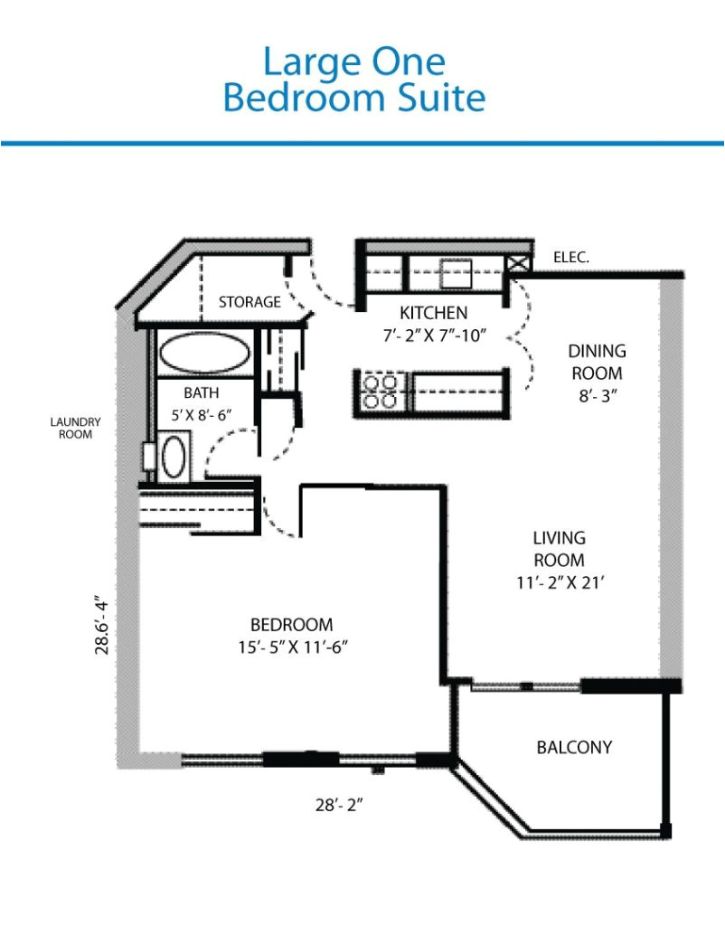 large one bedroom house plans