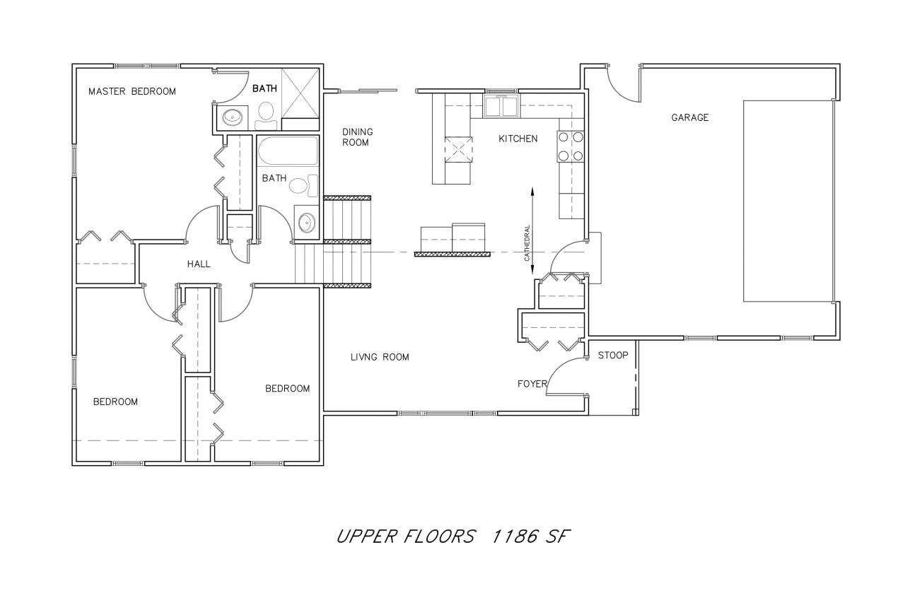 tri level house plans 1970s