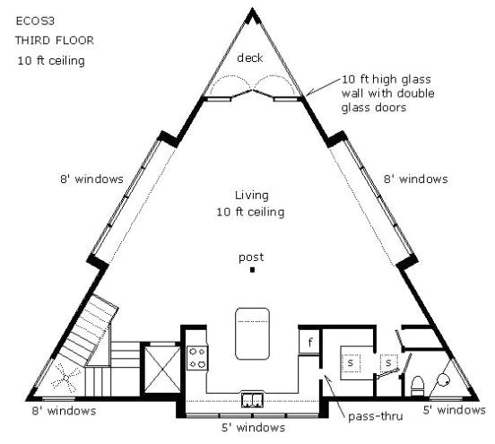 triangular house floor plans