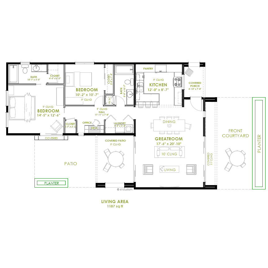 Two Bedroom Home Plans Plougonver