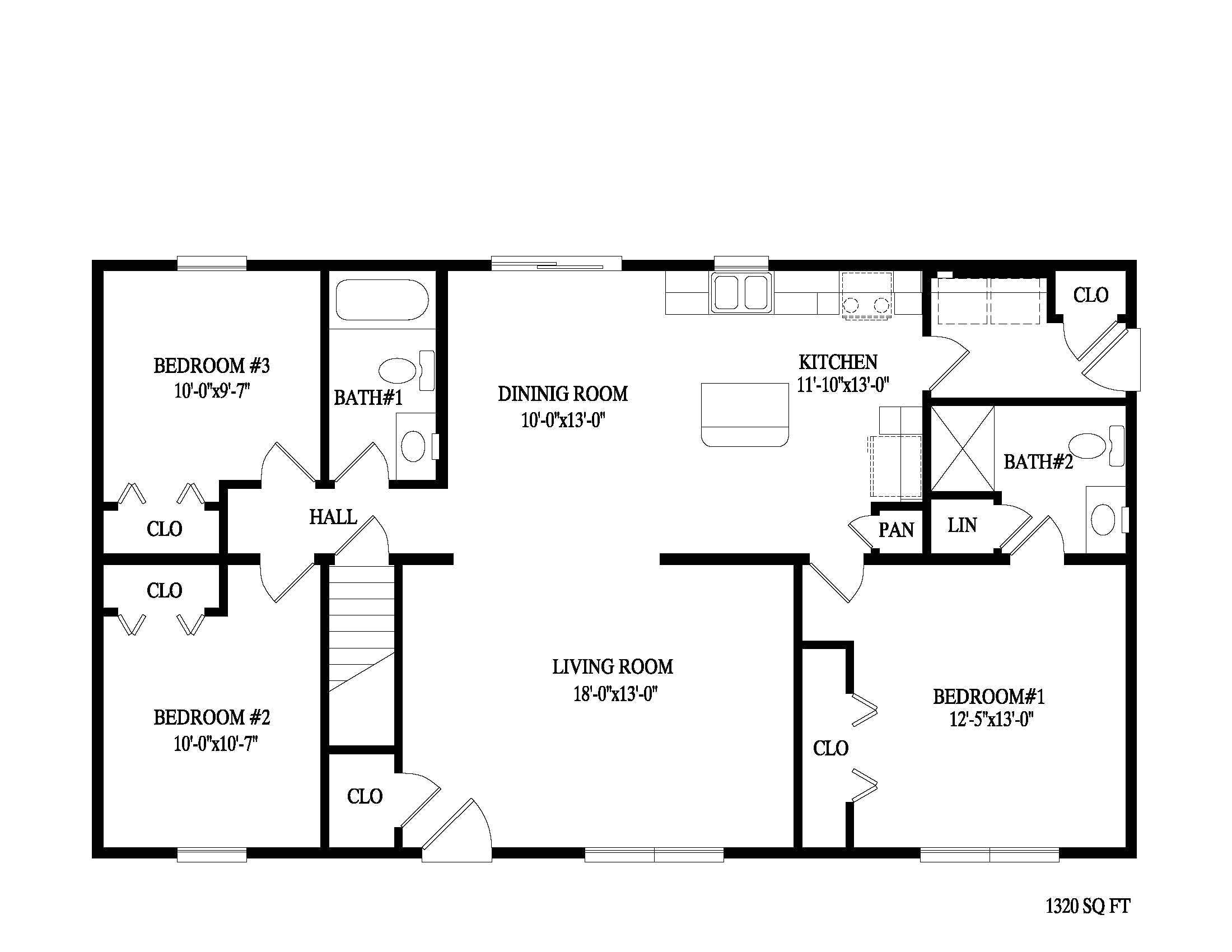 fascinating 2 bedroom ranch floor plans ideas including split three two bath gallery with style house plan beds baths pictures