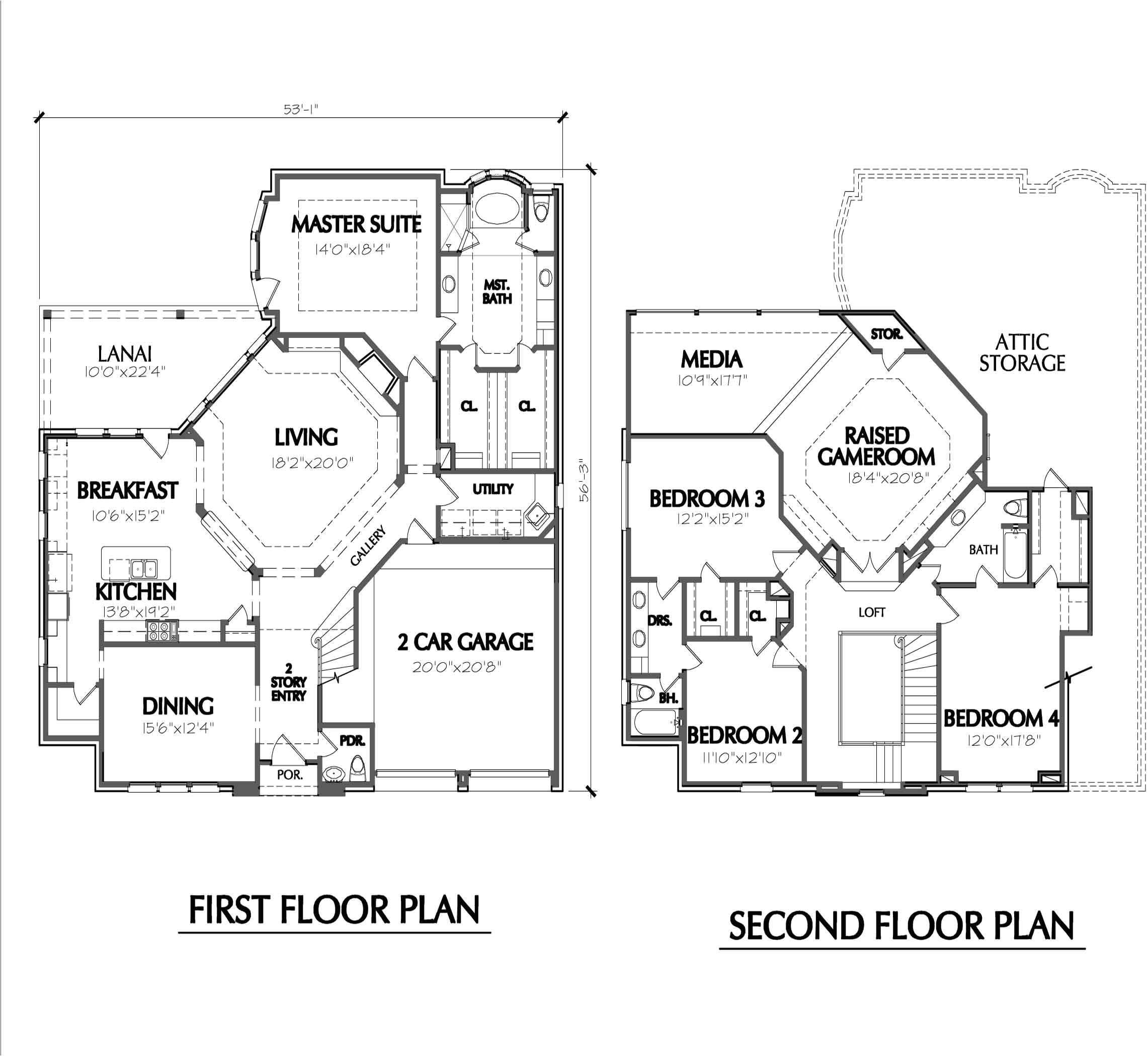 house plans two story