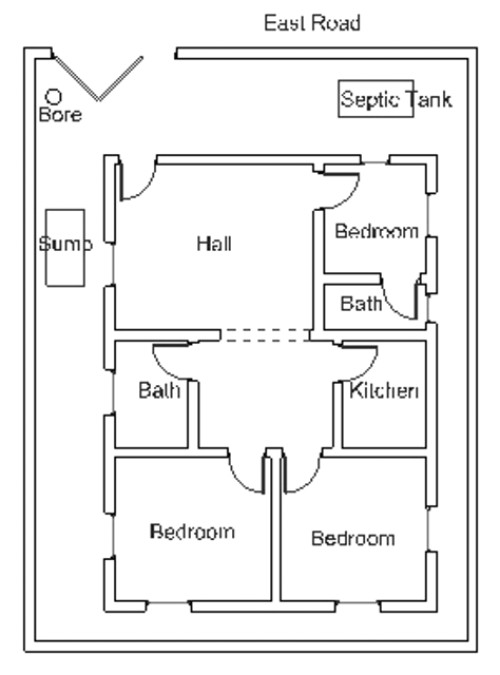 vastu house plan for an east facing plot 4