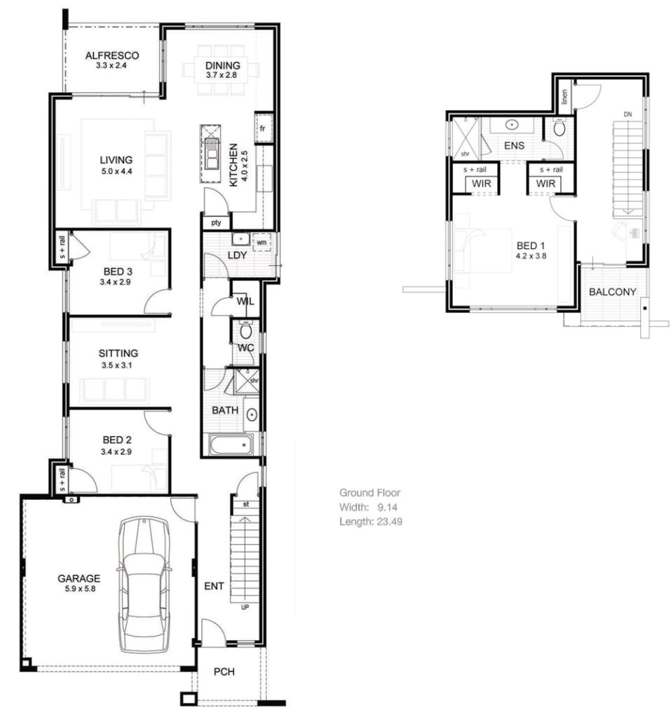 Very Narrow Lot House Plans plougonver com