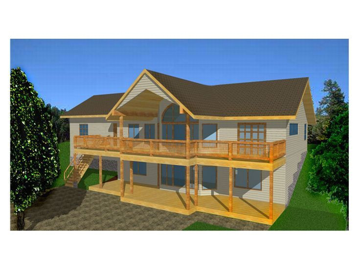 house plans view sloping lot